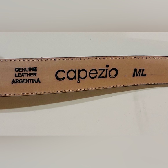 Vintage Capezio Leather Belt | Navyblue & Gold | Made in Argentina | Size M/L